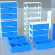 Boite-rangement-3-tirroirs-blanc-bleu.jpg Universal storage box - Boite de rangement universelle