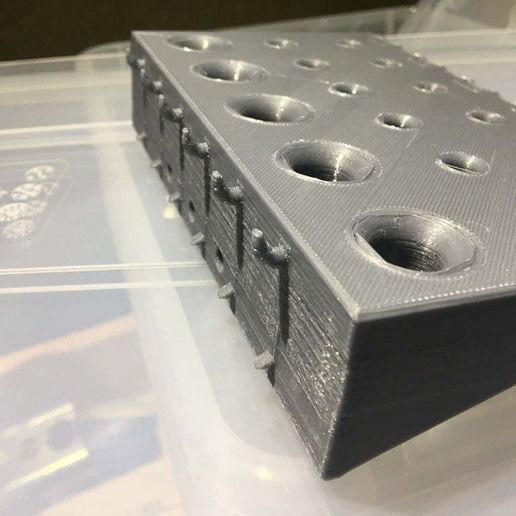 Pegboard screwdriver holder for 4mm holes and 12mm spacing (Biltema)