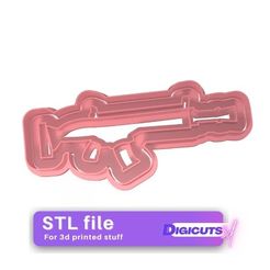 Weapon-cookie-cutter.jpg STL file Weapon gaming cookie cutter STL file・Design to download and 3D print