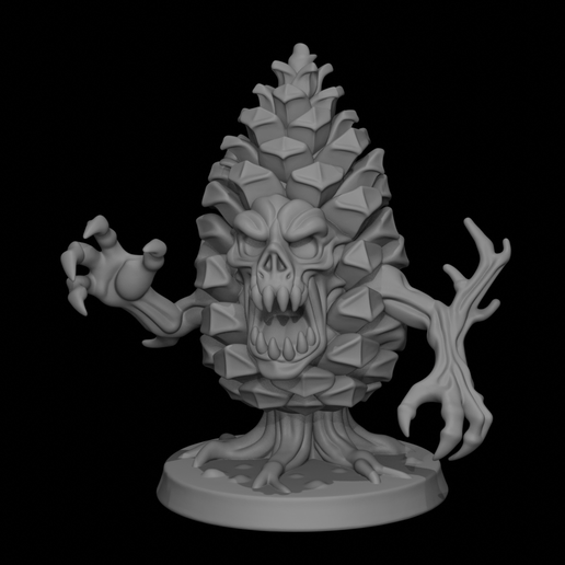 Evil Pinecone Plant Monster – Tabletop Miniature STL | Horror Plant for DnD & TTRPGs