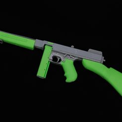 1.jpg STL-Datei Spielzeugpistole Thompson・Design für 3D-Drucker zum herunterladen