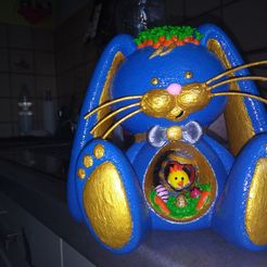 Conejo de Pascua impreso sin soportes