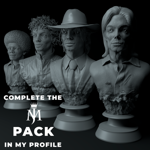 11.png Майкл Джексон Late Years Edition Premium 3D Бюст STL