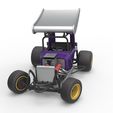 5.jpg Vintage Winged Supermodified stock car para Dirt girando Escala 1:25