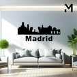 Madrid.png Wall silhouette - City skyline Set