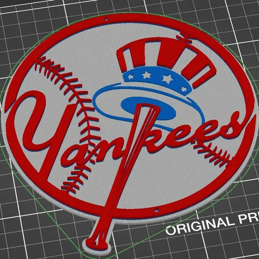 Yankees Logo | 3D Printable STL 3D model preview