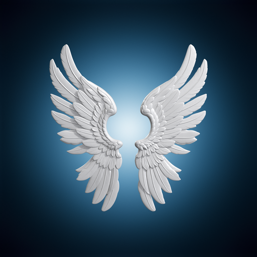 Seraphim Wings Wall Art 3D Print Model
