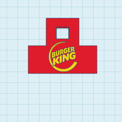 Burger King Logo Llavero.png Download free STL file LLavero Logo Burger King • 3D printing design, cuentaimprecion3d