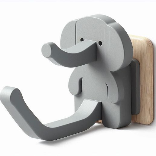 Wall Mounted Elephant Hook Decorative Strong Durable Home Organizer
