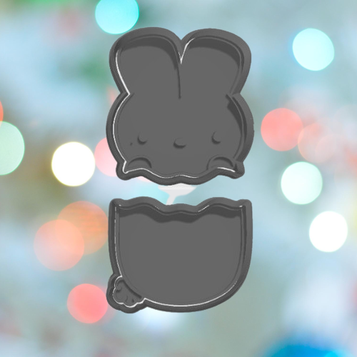 Marshmallow Bunny in Egg  Cookie Cutter Set