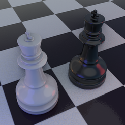 ChessKing2.png Classic Chess King Piece With Organic Supports