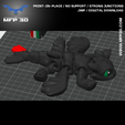 3.png ARTICULATED TOOTHLESS NIGHT FURY MFP3D -NO SUPPORT - PRINT IN PLACE - STL - 3MF - SENSORY TOY-FIDGET