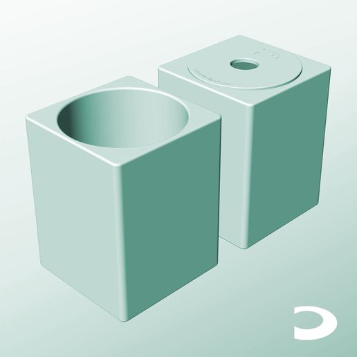 CS162-230-P_Pierced_Container_Box-_Bin-Infinite_Containers-Printable_Objects.jpg CS162-230-P Caixa de arrumação modular perfurada Contentor para caixotes de lixo Vaso de plantas Abajur 3d stl
