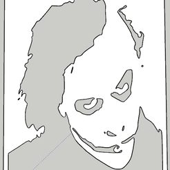 joker 01.PNG STL-Datei Stencil Joker 01・3D-druckbares Modell zum Herunterladen