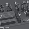 German Army Lunch WW1 German Army 59 STL- Files Pre-supported