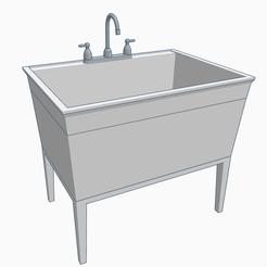 Screen-Shot-2023-01-12-at-9.55.32-PM.png STL file 1/10 Scale WIDE Utility sink for Diorama or RC garage・3D print design to download
