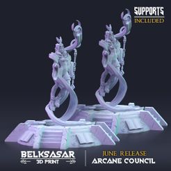 INCLUDED r a ES BELKSASAR JUNE RUEWBAGS &— 3DPRNT —> ARCANE COUNCIL STL file Wizard Deliny Windstar Nude and Normal・3D print design to download, Belksasar3dprint