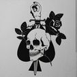ace-skull.jpg Skull Rose Wall Decor