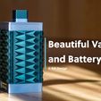 Thumb_BatteryVase.jpg Free STL file Beautiful Battery Vase & Storage・3D printable object to download