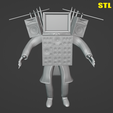 Tv-Man_STL_2.png Titan Tv Man (Upgraded) Skibidi Toilet. Titan Sculpture