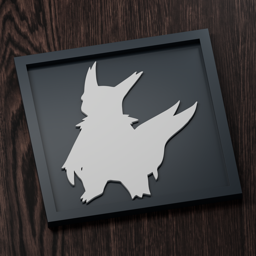 Zangoose - Pokemon Silhouette Frame | Normal, Inverse & Scaled STL