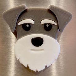 schnauz.jpg STL-Datei Schnauzer Dog Fridge Magnet kostenlos・3D-Druck-Vorlage zum herunterladen