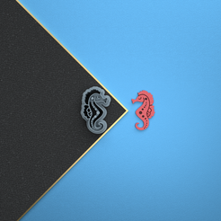 Mar-Verano-Frontal.png Fichier 3D Digital .STL Polymer Clay Cutter Seahorse *5 Size 3 Version Cut/summer-sea/File For Use In A 3D Printer・Modèle pour impression 3D à télécharger