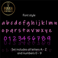 Font-style-of-sugar-paste-letters-Photoroom.png Pasta de açúcar Letras e carimbos de números para decoração de bolos ou glacê conjunto completo de letras e números