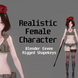 1blender.png Soldier Agent Girl - Realistic Female Character - Blender Eevee
