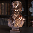 27Avicenna_frame05_2bronze.png Avicenna Bust – Sculpture 3D Printable STL File