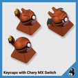 Layer-793.png Pokemon Keycap pokeball - charmander - charmeleon- charizard