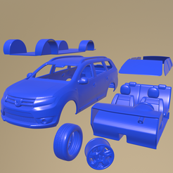 3D Printable SUPPORT SMARTPHONE DACIA LODGY by marino bagnolini