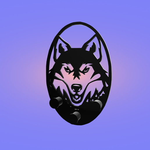 STL file Wall key holder, wolf [COMMERCIAL LICENSE]・3D print design to ...