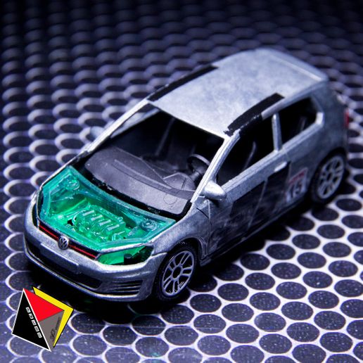 1/64 Scale 16V ABF Swap Majorette Volkswagen Golf GTI MKVI 3D model