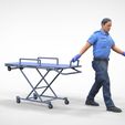 AW1-1.1.3.jpg N1 Ambulance worker pulling wheeled stretcher or trolley