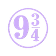 logo 9 3.4.stl Geometric matte HARRY POTTER - Nost3rd
