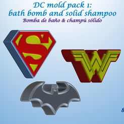 w1.jpg Archivo STL DC MOLDS PACK 1: BATH BOMB, SOLID SHAMPOO・Idea de impresión 3D para descargar