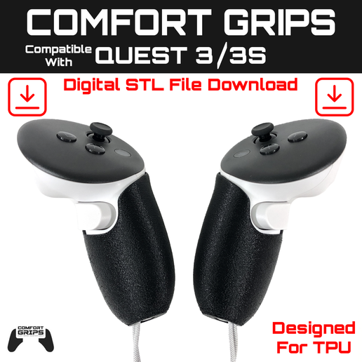 Thumbnailcw-STL-2000x2000-1.png TPU Comfort Grip Accessories Compatible With Quest 3/3S