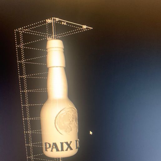Bouteille / Bottle Beer Peace God Lithophanie 3D model