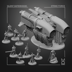 CultsDesign-1.png 3D file Silent Sisterhood Strike Force (Pre-supported)・3D printer model to download