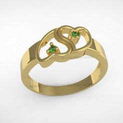 rrrr.jpg 3D jewelry Heart Ring Model R