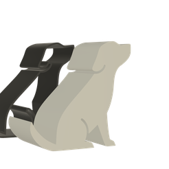 _Puppy_PS-v6.png Puppy and Cat Shape Phone Stand Bundle, Hollow and Solid version, 4 STL's - Instant Download - No Supports Needed