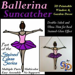 Ballerina-Suncatcher-IMG.jpg Ballerina Sun Catcher Multicolor Vidrieras Jardín Decoración Ventana