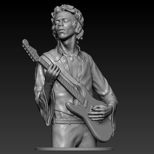 👤 jimi hendrix bust・ STL File for 3D printing・Cults