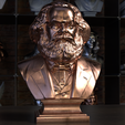 202Karl-Marx_frame06_2bronze.png 卡尔-马克思 - 半身雕像 3D 打印模型 STL 文件，可打印半身雕像