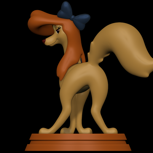 Dixie Shaking Her Butt - The Fox and the Hound 2 3D model