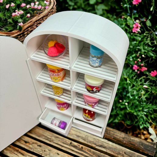 🧸 Unique Miniverse refrigerator with customized logo・ STL File for 3D printing・Cults