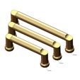 Geometric-dimples-furniture-drawer-pulls-cabinet-knobs-size60-80-100mm-00.jpg Cabinet drawer handle and pull N015 miniset 3D print model