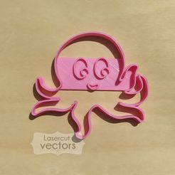pulpo.jpg Archivo STL cookie cutter, cutter. Cortador de galletas pulpo. Cortante de galletitas pulpo・Modelo de impresora 3D para descargar