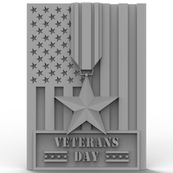 Veterans-Day.png Modèle 3D Fichier STL pour CNC Router/Laser & 3D Printer Veterans Day